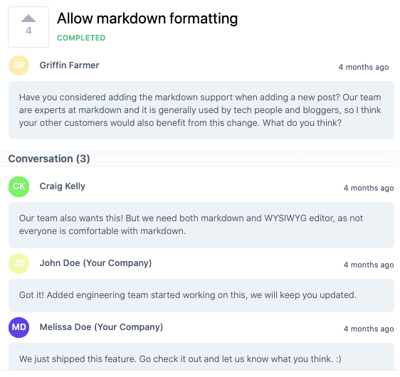 Feature request tool discussion