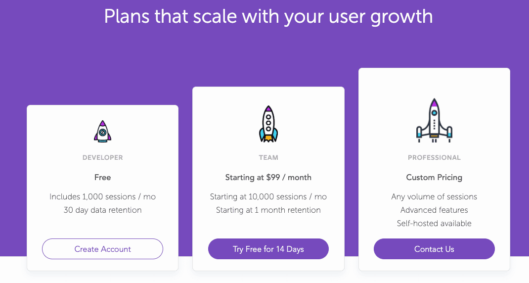 Logrocket pricing